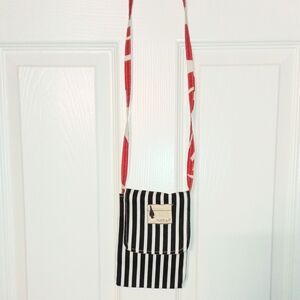 Striped Kids Shoulder Bag - Black and White